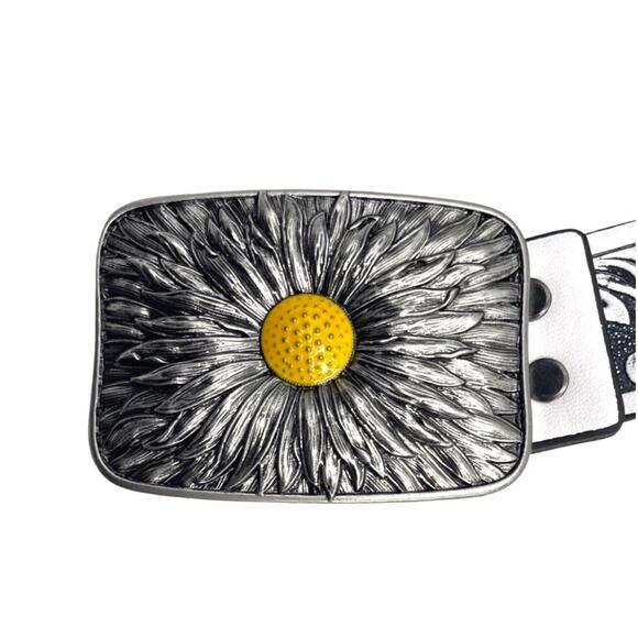 \'Daisy\' me rollin\' type of belt - embossed faux leather - boho western look main image 5